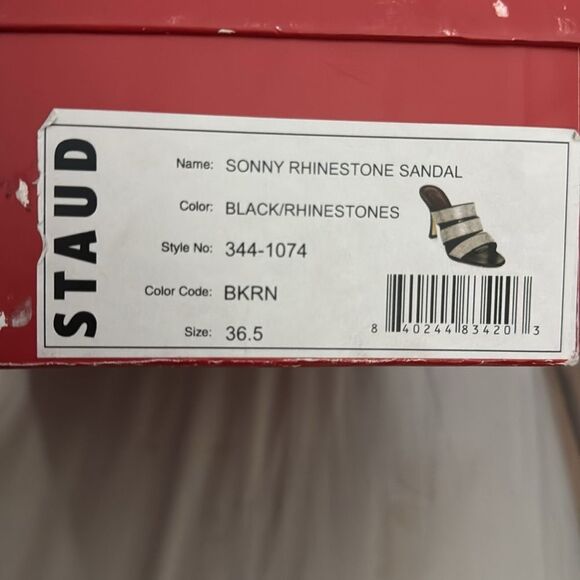 2 NIB 595.00 STAUD
Women's Sonny Rhinestone High Heel Mules 36.5 - Picture 10 of 10